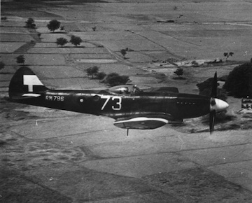 Me piloting a Mark Fourteen Spitfire again over Punjab scenery