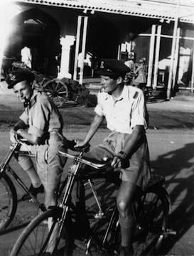 Me and another instructor having cycled into Peshawar